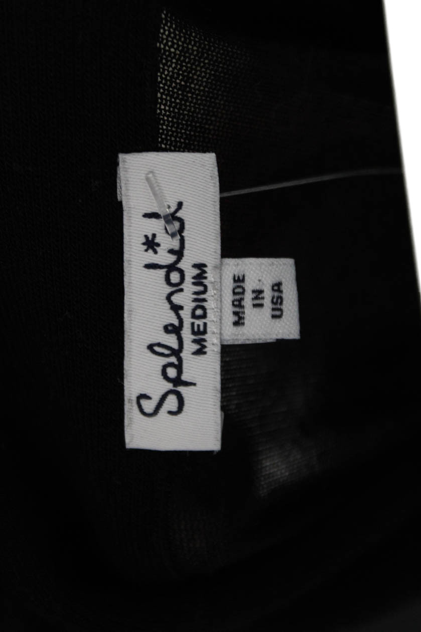 Splendid Women Black Basic Button-Up Long Sleeve … - image 6