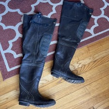 Stivali Pro Line in gomma marrone impermeabile pesce trampoliere D501-F uomo taglia 11