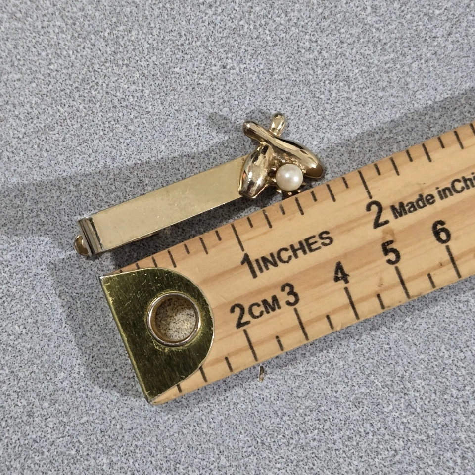 Circle K Bowling Vintage Tie Bar Clip League 300 Average Score Strike Pearl - Image 4 of 4