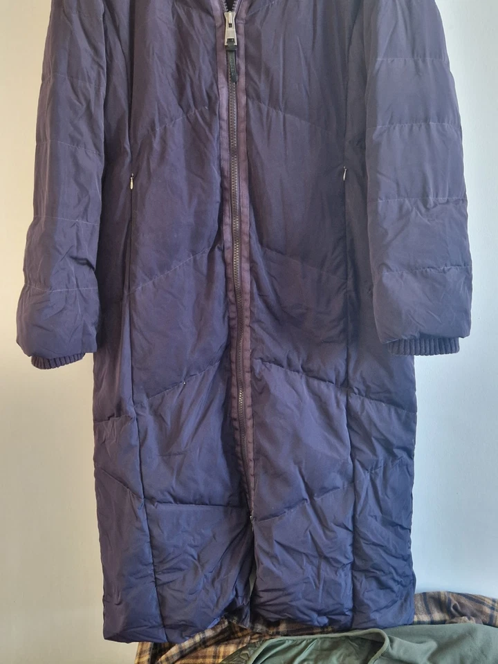 LANDS' END Purple Down/Feather Long Sleeping Bag Coat Size M - Image 2 of 4