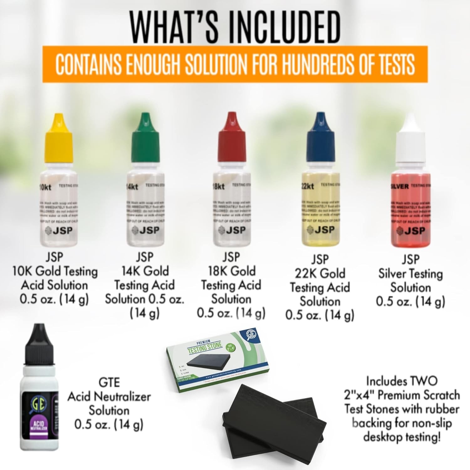 Liquido Solucion Para Detectar Oro Plata Platino Con Piedra De Prueba Efectivo