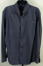Croft  Barrow Gray Button Down Long Sleeve Shirt Men's Size L