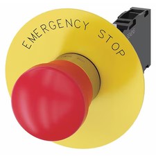 Siemens 3Su1150-1Ha20-1Fg0 Push Button, 22Mm, Red, Metal Bezel