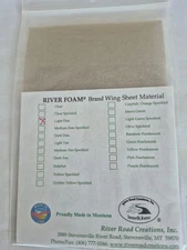 RIVER ROAD  WING SHEET  Material, Light Dun , Fly tying