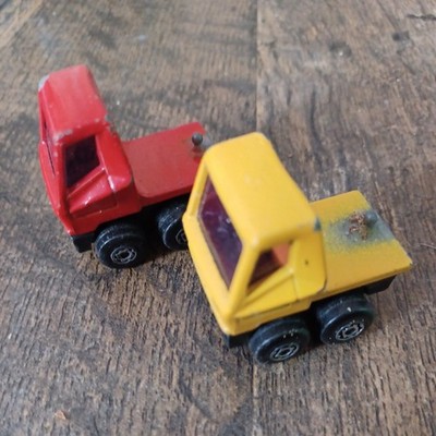 2 Vintage Matchbox Mini Trailer Trucks Semi Lesney Sammler Spielzeugauto Vintage