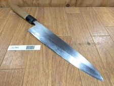 DAMAGED Japanese Chef's Kitchen Knife DEBA Vintage SILVER STEEL 245/408mm LL763