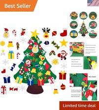 Christmas Felt Tree Kit with Ornaments Kids Holiday Wall Decor Decoration