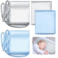 2 Pcs Satin Bassinet Sheet Baby Hair Soft Silk Feeling Sheet Baby Bassinet fo...