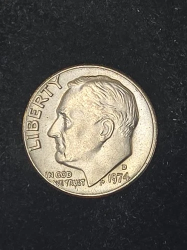 1974-D Roosevelt Dime — photo from the most recent tracked eBay sale