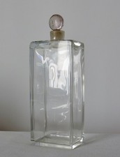 FLACON ANCIEN, grand & élégant flacon, parfum, verre, cristal, ancien .
