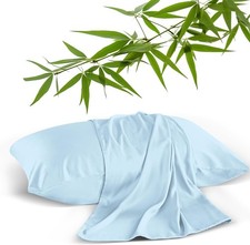 2 Pack Cooling Pillowcases Hot Sleepers Night Sweats 400 TC Bamboo Viscose