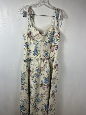 American Eagle Womens  Sweetheart Tie-Strap Midi Dress Size M