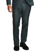 New Men's Couture 1910 Green Slim Fit Dress Pants 34" Waist Long Rise