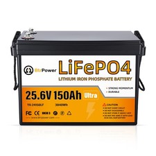BtrPower 24V 150Ah LiFePO4 Lithium Battery Pack 100A BMS for RVs,Home Storage
