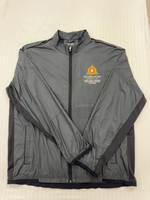 Adidas Men's Gray Climaproof Golf Windbreaker XL Water-Resistant