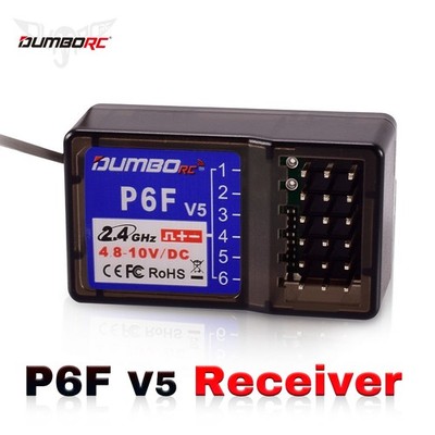 DUMBORC P6F 2.4G 6CH Radio Control System Receiver for Domborc RC X6 Transmitter