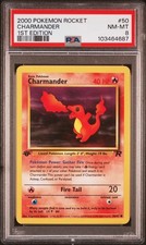 2000 POKEMON ROCKET 1ST ED #50 CHARMANDER PSA 8