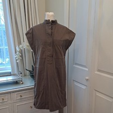 Everlane Womens The Everday Work Midi Dress Green Chino Cap Sleeve XXS