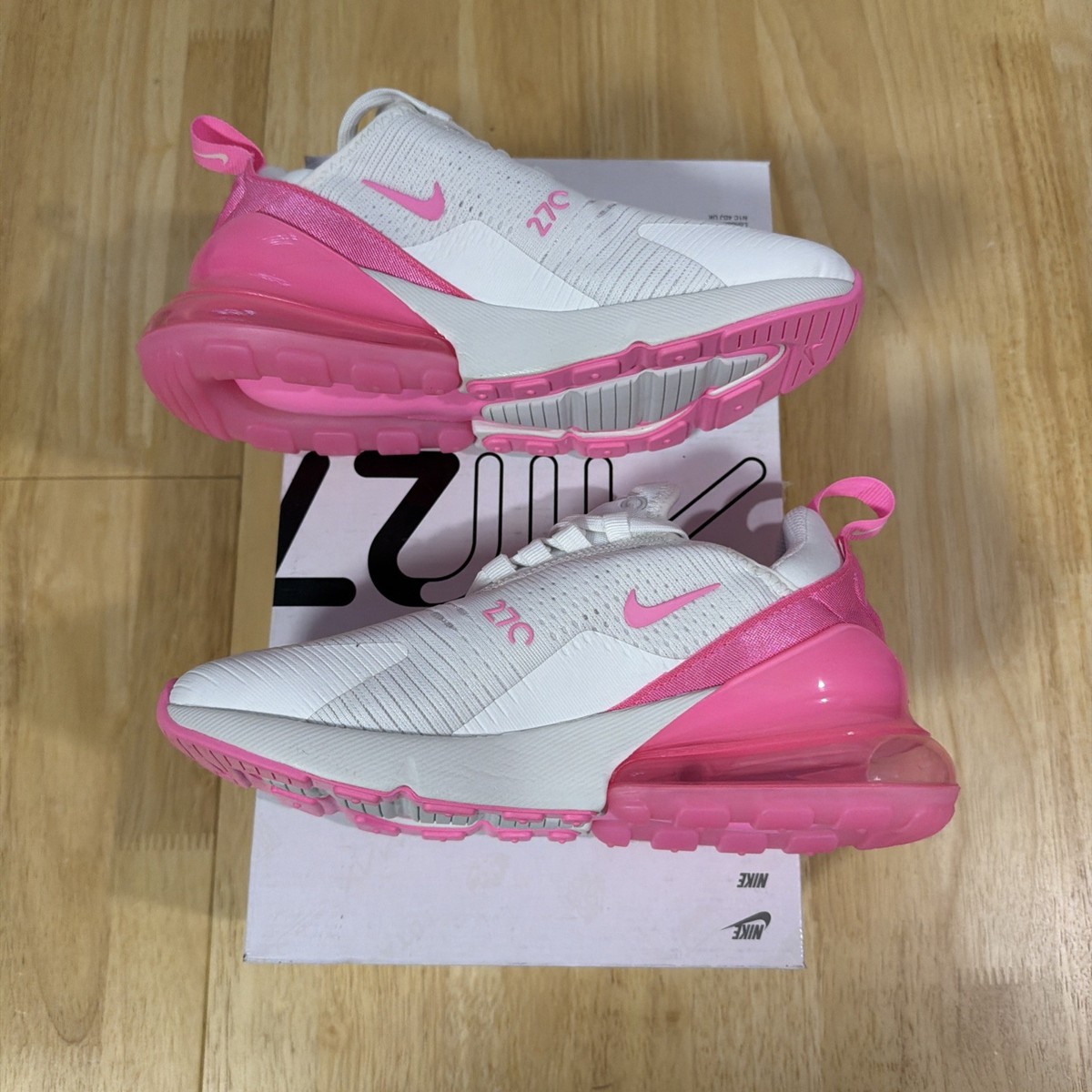 Women's Size 6 - Nike Air Max 270 Summit White Pink Spell HJ3222