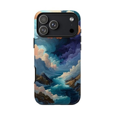 Phone Ink - iPhone/Galaxy/Pixel Case - Turbulent Sea Teal Abstract