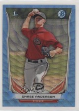 2014 Bowman Prospects Chrome Blue Wave Refractor Chase Anderson #BCP62 n1u