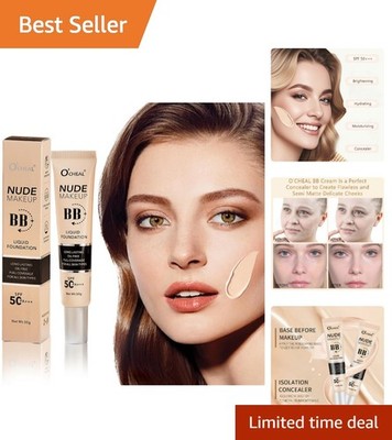 Full Coverage BB Cream Foundation with SPF 50+++ Natural | Tinted Moisturizer...