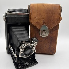 Vintage 1933 Zeiss Ikon Nettar S 515/2 6x9 Folding Camera w/ Case Capi