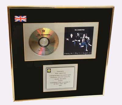 The CRANBERRIES Original UK PLATINUM AWARD DISC Everybody Is Doing It Island Rec