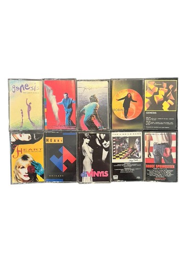 Lot Of 10 80s Music Cassette Tape Lot