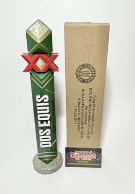 Dos Equis XX Lager Especial Logo Beer Tap Handle 12.5  Tall - Brand New In Box!!