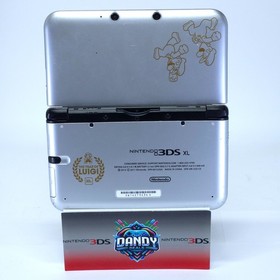 3DS XL Console Silver Mario & Luigi Edition W/ Travel Case + 2Gb Sd + Charger