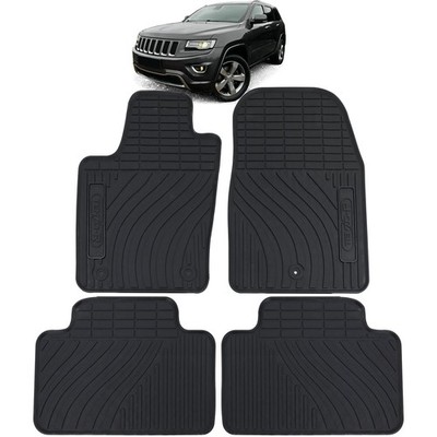 Auto Gummi Fußmatten Schwarz Premium Set für Jeep Grand Cherokee WK2 10-21