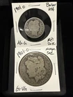 1901 O Morgan Dollar & 1901 O Barber Quarter 90% Silver US Coin Lot