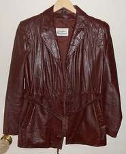 Women The Leather Warehouse Jscket 100% Genuine Leather Size 10