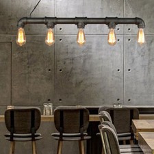 Retro Industrial Wasserrohr H?nge Lampe Esszimmer Pendelleuchte Deckenlampe E27