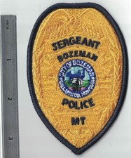 Bozeman Sergeant Police MT Montana Police Patch 