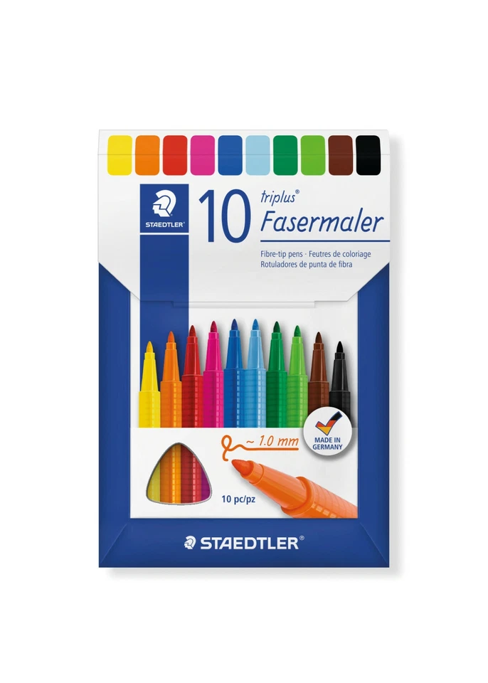 STAEDTLER Staedler Fasermaler triplus 323 10er Pack Filzstifte Filzmaler Filzer felt pens