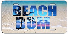 Custom License Plate Ocean Palm Tree Beach Bum Auto Tag Custom License Plate Ocean Palm Tree Beach Bum Auto Tag