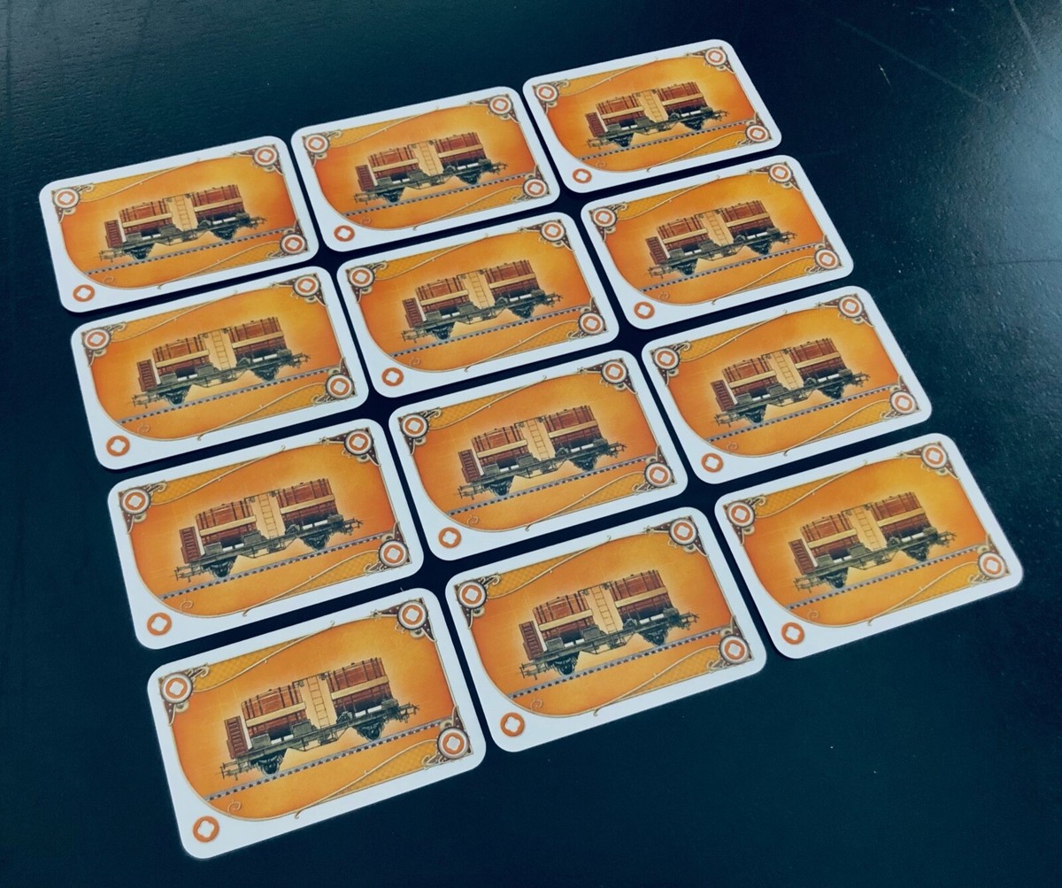 Ticket To Ride | All 12 Orange Train Car Cards | Extra/Replacement