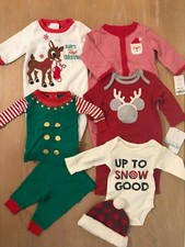 Carter's/Other Infant Boys Christmas Clothing Lot of 7 Size 0-3, 3 Months