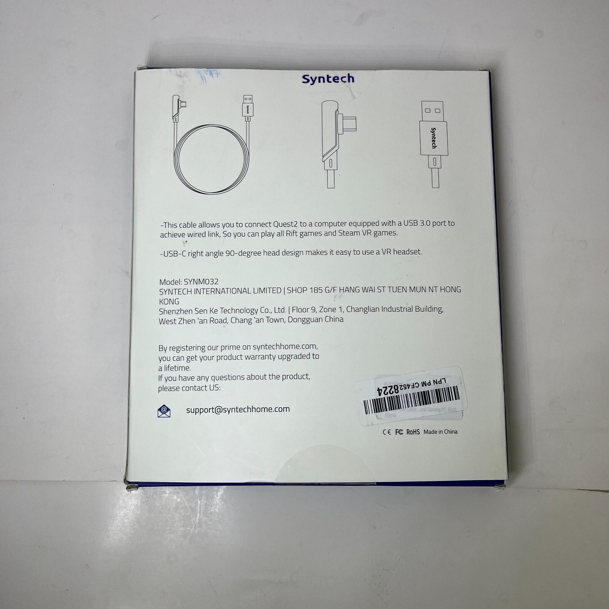 Syntech USB A to USB C Cable 16ft/5m For VR Headset/Gaming For Oculus Meta  Quest