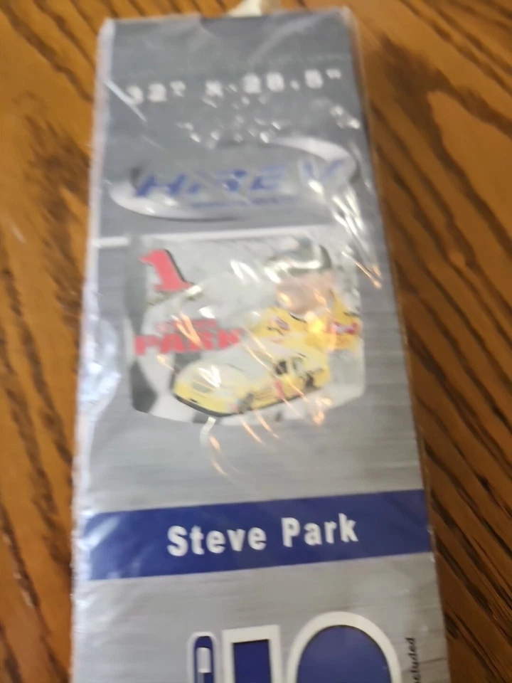 Флаг Nascar Steve Park 22 дюйма x 28,5 дюйма ШТАМПОВАННЫЙ совершенно НОВЫЙ никогда не открывался - Изображение 4 из 4