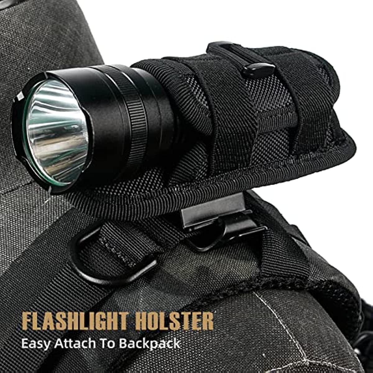 Outdoor Tactical Hunting 360 Degrees Rotatable Flashlight Pouch Holster Torch Case For Belt Portable Torch Cover Holder Pouch