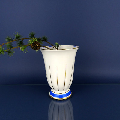 Reinhold Schlegelmilch Tillowitz, Art Deco Porzellan Vase, Schlesien, 1930-1940