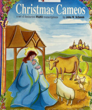 Vintage Piano Sheet Music - Schaum Christmas Cameos - Angels Manger Christian