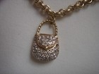 VINTAGE  ESTATE VERMEIL STERLING 925 SLIPPER  PURSE CHARM BRACELET — photo 6