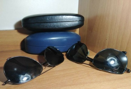 2 paia di occhiali vintage stile rayban top gun.(polaroid e cristian leroy.).  | eBay