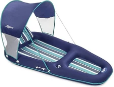 Aqua Water Lounge Pool Floatie W/ Detachable Sunshade Cup Holder (Pkg may vary)