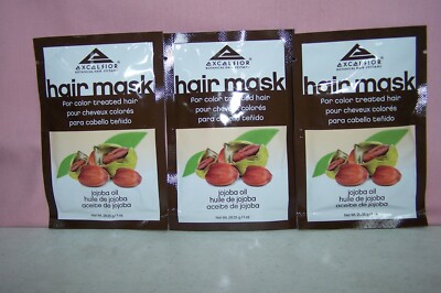 (3) Excelsior Botanical Systems Hair Masks Jojoba Oil for Color Treated Hair NEW