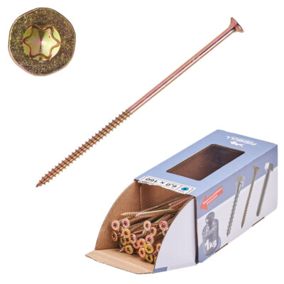 Spanplattenschrauben 6x160 TX T30 Teilgewinde 1 kg Holzbauschraube Holzschrauben